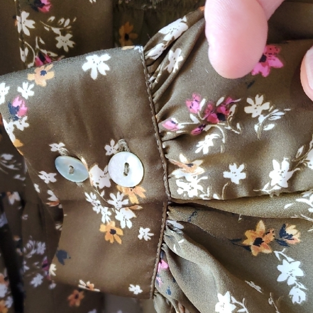 Saltwater Luxe Floral brownish olive  Women's duster - Picture 4 of 9